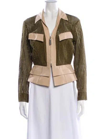 Pre-owned Mugler Colorblock Pattern Blazer In Multi