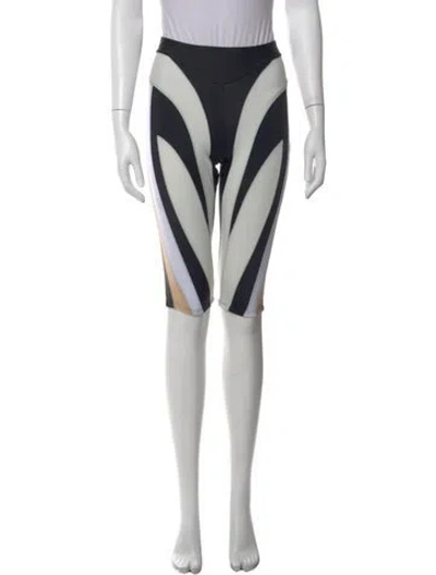 Pre-owned Mugler Colorblock Pattern Knee-length Shorts In Neutral