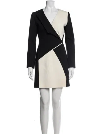 Pre-owned Mugler Colorblock Pattern Mini Dress In Multi