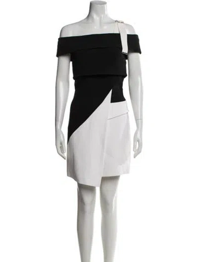 Pre-owned Mugler Colorblock Pattern Mini Dress In Multi