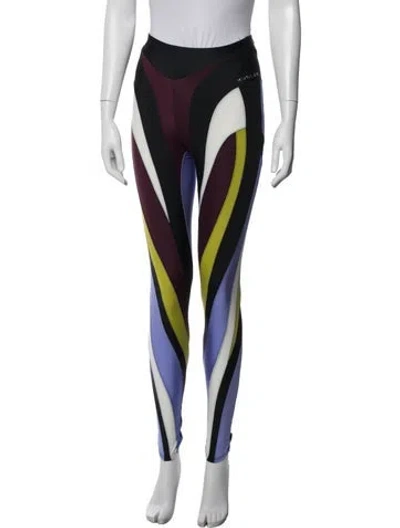 Pre-owned Mugler Colorblock Pattern Sweatpants In Blue