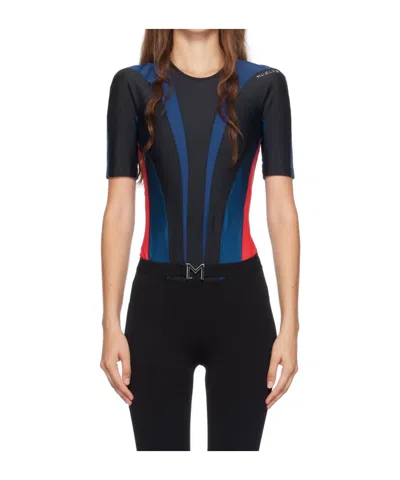 Mugler Colorful Print T-shirt In Blue
