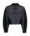 Mugler Two-color Denim Outer Jacket
