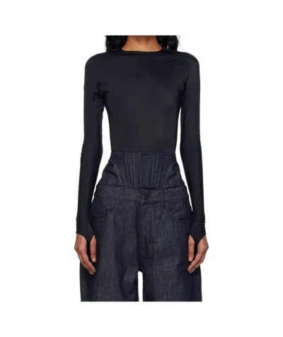 MUGLER CONCEALED LONG-SLEEVE BODYSUIT