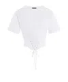 Mugler Women's White Corseted T-shirt For Ss24 In White