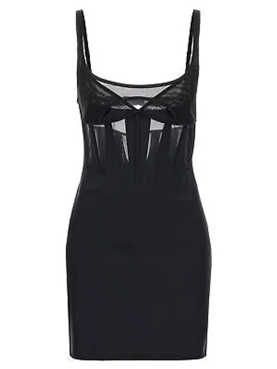 Pre-owned Mugler 'corset' Dress In Black