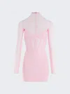 Mugler Corset Illusion Dress In Pink