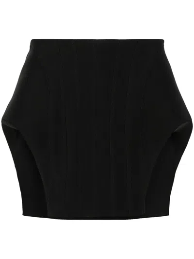 Mugler Women's Viscose Mini Skirt In Black