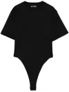 Mugler Corset Open-back Bodysuit In Black