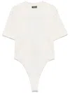 Mugler Corset Open-back Bodysuit In White