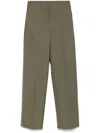 Mugler Corset Tailored Trousers In Green