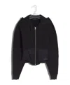 Mugler Black Laced Corset Track Jacket In Black