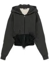 Mugler Corseted Hoodie In Grey