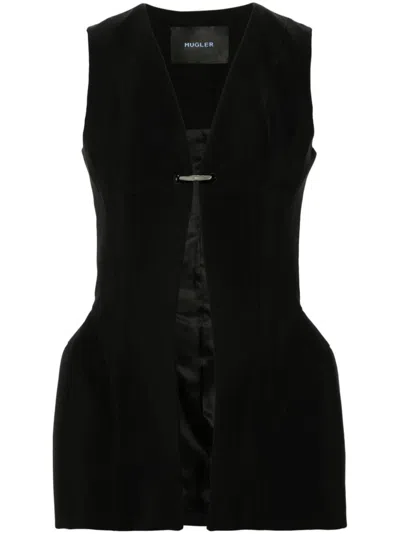 MUGLER CORSETED PIERCED GILET