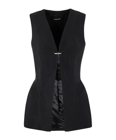 MUGLER CORSETED PIERCED VEST