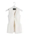 Mugler Corseted Pierced Vest In White