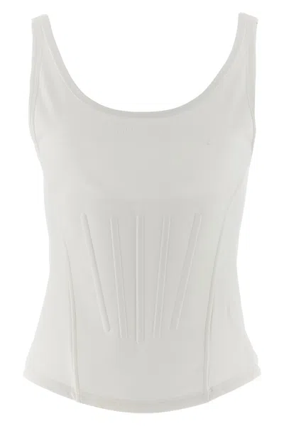 Mugler 'corseted' Tank Top In White