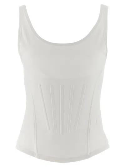 Mugler 'corseted' Tank Top In White