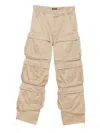 Mugler Belted Cargo Casual Pants In Neutral
