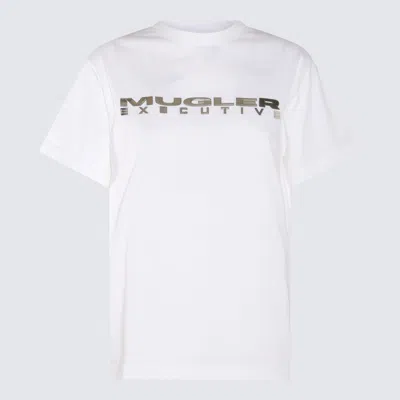 Mugler Cotton T-shirt In Warm White