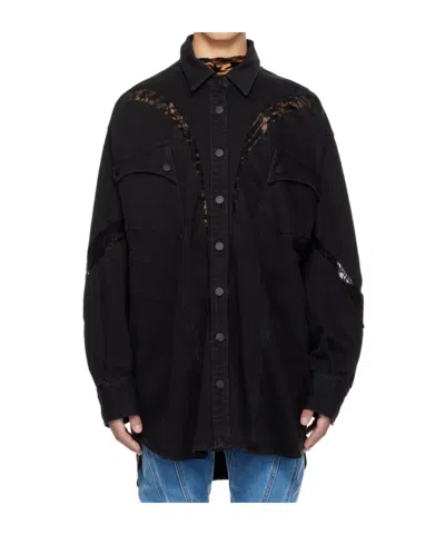 Mugler Cowboy Long-sleeve Shirt In Black
