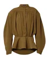 Mugler Crepe Chevron Shirt In Green