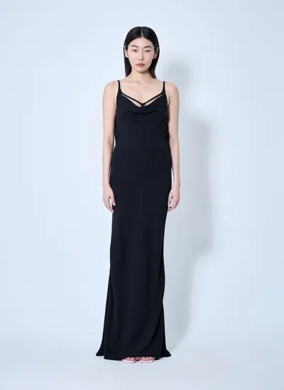 MUGLER CREPE MAXI DRESS