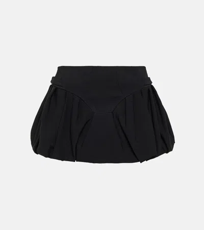 Mugler Crêpe Miniskirt In Black