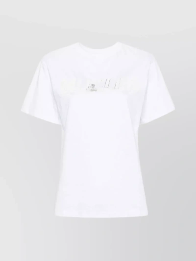 Mugler Rubberized Logo T-shirt In White