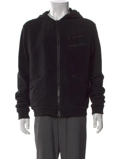 Pre-owned Mugler Crew Neck Long Sleeve Hoodie In Black