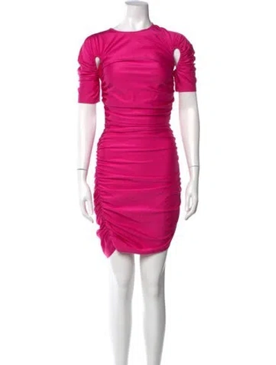 Pre-owned Mugler Crew Neck Mini Dress