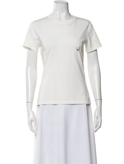 Pre-owned Mugler Crew Neck Short Sleeve T-shirt In Neutral