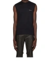 Mugler Black Signature Sleeveless Tank Top In Black
