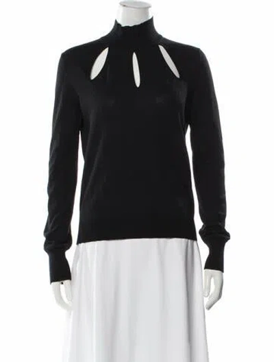 Pre-owned Mugler Crew Neck Sweater In Black