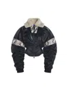 Mugler Corset Snakeskin-effect Bomber Jacket