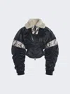 Mugler Corset Snakeskin-effect Bomber Jacket In Multi