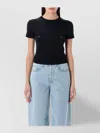 Mugler Cropped Tshirt Embellished Embellishments
