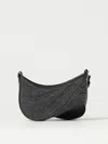 Mugler Black Embossed Spiral Shoulder Bag In Black