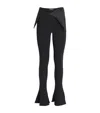 Mugler Cummerbund-waist Flared Trousers In Black