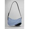 Mugler Curve 01 Shoulder Bag In Blue