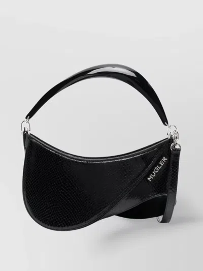 Mugler Curved Handle Structured Shape Textured Surface