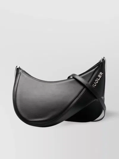 Mugler Curved Shape Adjustable Strap Shoulder Bag