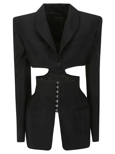 MUGLER MUGLER CUT-OUT DETAIL BLAZER