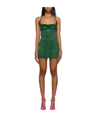 MUGLER CUT-OUT DETAIL RUCHED MINIDRESS