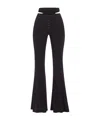 Mugler Cut-out Detailing Flared Trousers In Black