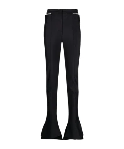 MUGLER MUGLER HIGH WAIST CUT OUT DETAILED TROUSERS