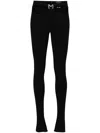 Mugler Cut-out Leggings In Schwarz