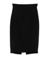 Mugler Pencil Midi Skirt In Black