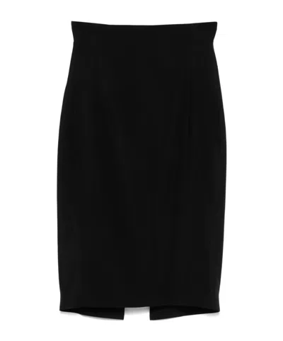 MUGLER CUT-OUT MIDI SKIRT