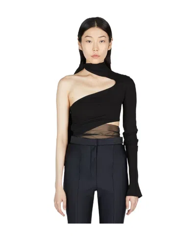 MUGLER CUT-OUT ASYMMETRIC BODYSUIT